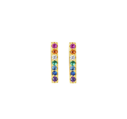 Luce dell’Aura – Orecchini a Barra Arcobaleno