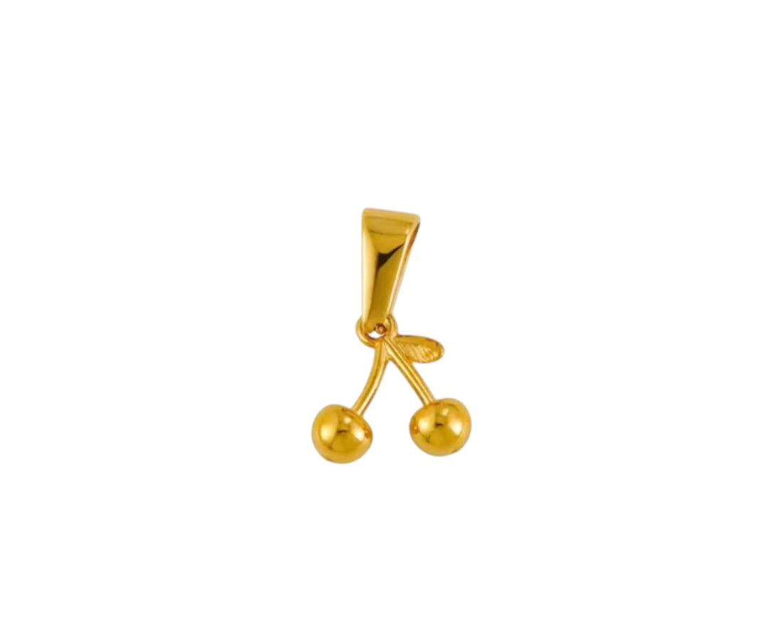 Charm Ciliegia Placcato Oro