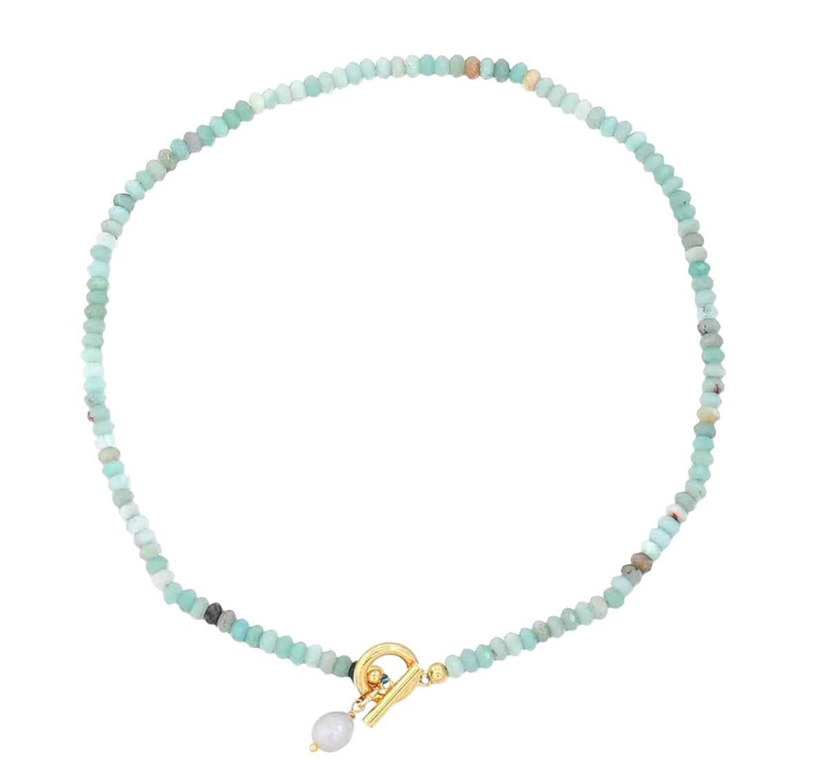Ondina — Collana Aura Marina con Agata Verde Naturale