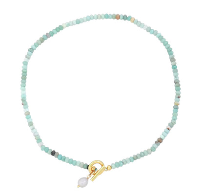 Ondina — Collana Aura Marina con Agata Verde Naturale