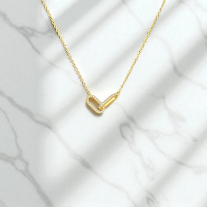 Link&amp;Luce - Collana in Argento 925 Placcato Oro
