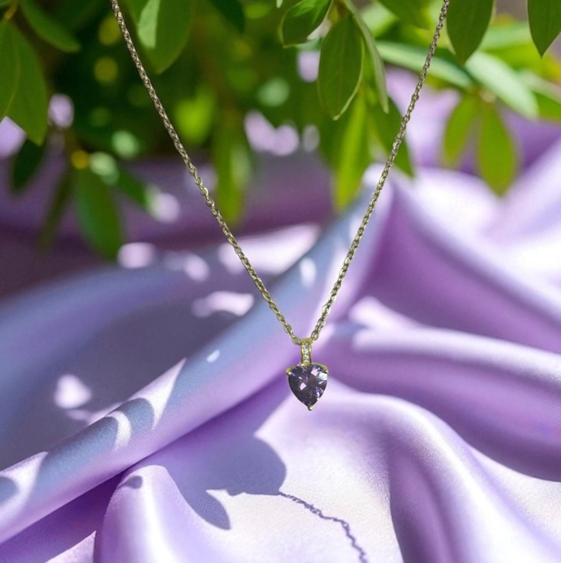 Collana Cuore di Lavanda Incantata